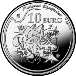 реверс 10 евро 2012 "Жоан Миро"