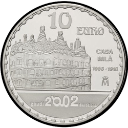 реверс 10€ 2002 "Casa Mila"