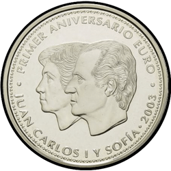 аверс 10€ 2003 "Primer aniversario del euro"