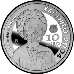 реверс 10 евро 2004 "Год Святого Иакова"