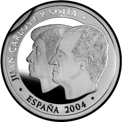 аверс 10€ 2004 "Felipe et Letizia"