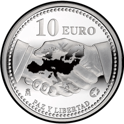 реверс 10 евро 2005 "Мир и свобода"