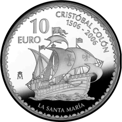 реверс 10€ 2006 "«La Santa Maria»"