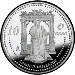 реверс 10€ 2006 "Charles V (emperor of the Holy Roman Empire)"
