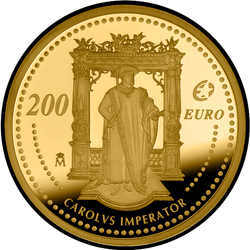 реверс 200 euro 2006 "Charles V (emperor of the Holy Roman Empire)"
