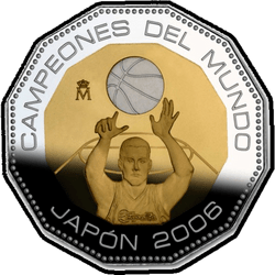 аверс 300€ 2006 "Campeones del mundo de baloncesto - Japón 2006"