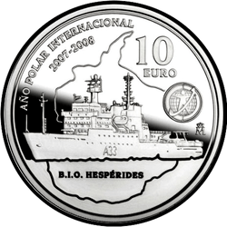 реверс 10€ 2007 "Anno polare internazionale"