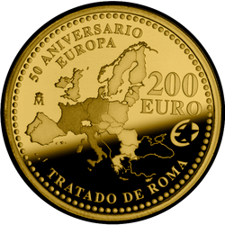 реверс 200 euro 2007 "50th Anniversary - Treaty of Rome"