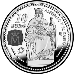реверс 10€ 2008 "Альфонс X Мудрий"