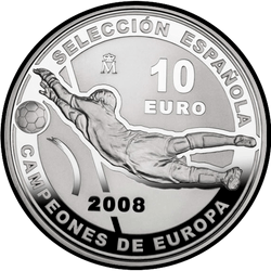реверс 10€ 2008 "Чемпіони Європи 2008 року"