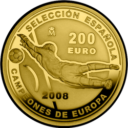 реверс 200€ 2008 "Чэмпіёны Еўропы 2008 года"