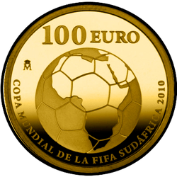 реверс 100€ 2009 "Чемпіонат світу з футболу 2010 року в Південній Африці"