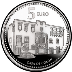 реверс 5 евро 2010 "Лас-Пальмас-де-Гран-Канария"