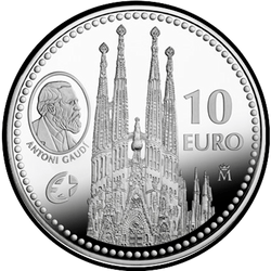 реверс 10€ 2010 "Antoni Gaudi"
