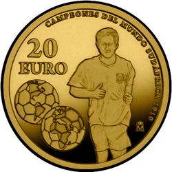 реверс 20 euro 2010 "World Champions in South Africa 2010"