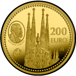 реверс 200 euro 2010 "Antoni Gaudi"