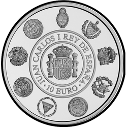 реверс 10€ 2010 "Historische iberoamerikanische Münzen"