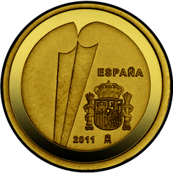 аверс 20€ 2011 "25. Jahrestag des Beitritts Spaniens und Portugals zur EU"