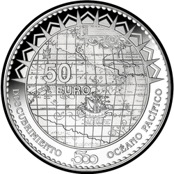 реверс 50 евро 2013 "500 лет открытия Тихого океана"