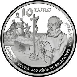 реверс 10 евро 2013 "400 лет японско-испанских отношений"