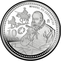 реверс 10 евро 2013 "Мигель де Сервантес"
