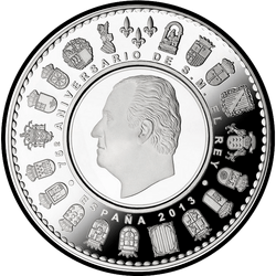 аверс 50€ 2013 "75e anniversaire de Sa Majesté le Roi"