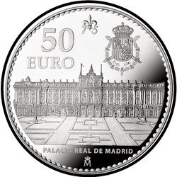 реверс 50€ 2013 "75e anniversaire de Sa Majesté le Roi"