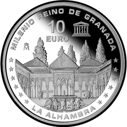 реверс 10€ 2013 "Millennium of the Kingdom of Granada"