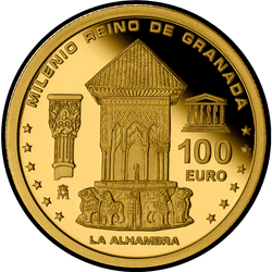 реверс 100€ 2013 "الألفية لمملكة غرناطة"