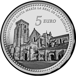 реверс 5 евро 2013 "Монастырь Санта-Мария-ла-Реаль-де-лас-Уэльгас"