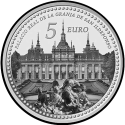реверс 5€ 2013 "القصر الملكي في لا جرانجا دي سان إلديفونسو"