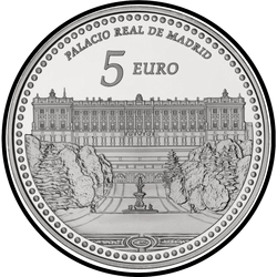 реверс 5 евро 2014 "Королевский дворец в Мадриде"