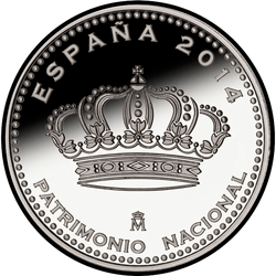 аверс 5€ 2014 "Royal Palace of Riofrío"