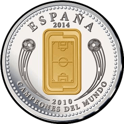 аверс 10€ 2014 "FIFA 2014：ブラジルのワールドカップ"