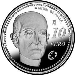 реверс 10€ 2014 "Мануель де Фалла"