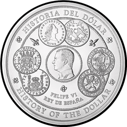 аверс 300€ 2017 "Historia del dólar"