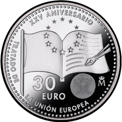 реверс 30€ 2017 "25-летие Договора о Европейском Союзе"