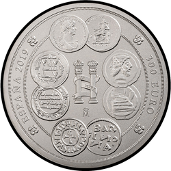 реверс 300€ 2019 "Іспанскія валютныя адзінкі"