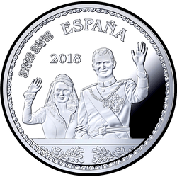 аверс 10€ 2018 "50 ° anniversario di HM Felipe VI"