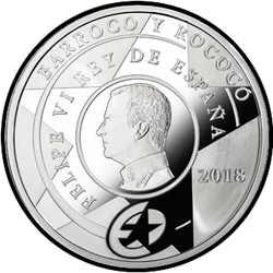 аверс 10 евро 2018 "Барокко и рококо"