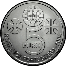 реверс 5 евро 2004 "Монастырь Христа в Томаре"