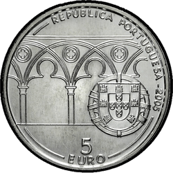 реверс 5 евро 2005 "800 лет со дня рождения папы Иоанна XXI"