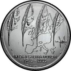 аверс 8€ 2005 "60º Aniversário - Fim da Segunda Guerra Mundial"