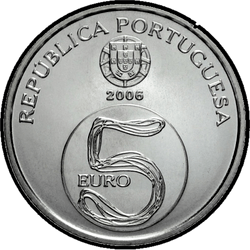 реверс 5 евро 2006 "Монастырь Алькобаса"