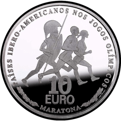 аверс 10€ 2007 "Алімпійскія віды спорту - марафон"