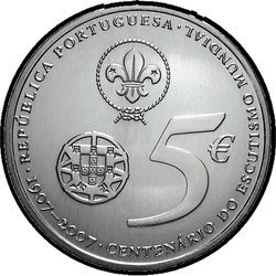 реверс 5€ 2007 "100 ans scouts"