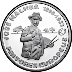 аверс 2½ евро 2012 "Европейские художники - португальский художник Хосе Малхоа"