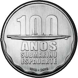 аверс 2½€ 2013 "100ème anniversaire du sous-marin "espadon""