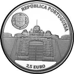 реверс 2½€ 2013 "Fortificaciones de Elvas"