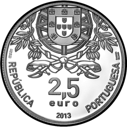 реверс 2½€ 2013 "150. Jahrestag des portugiesischen Roten Kreuzes"